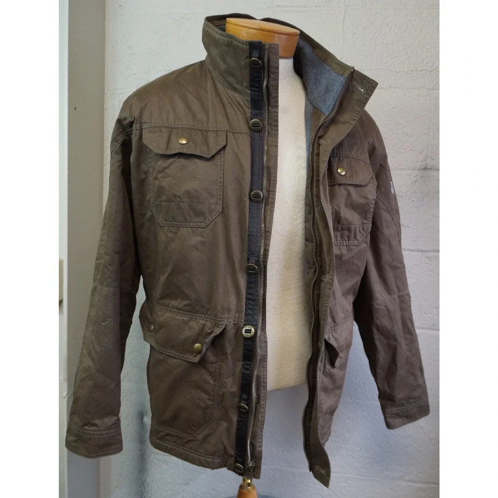 Men's Kuhl Projekt Insulated Kollusion Brown Quilt Lined Zip Up Coat Jacket Sz L - Picture 7 of 14